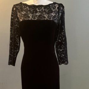 Velvet and Lace Cocktail Dress by Eliza J. in size 14